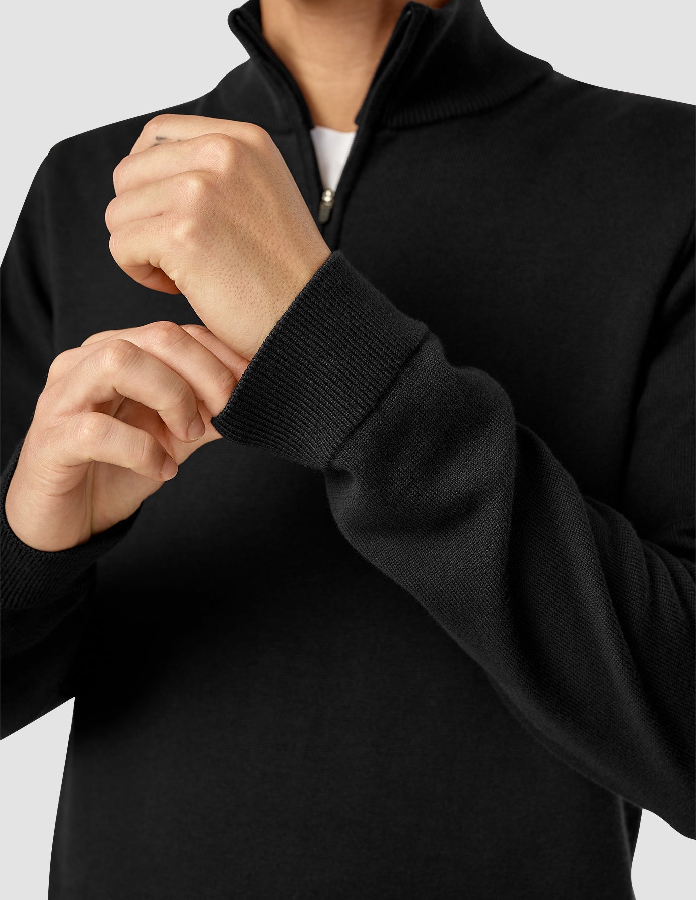 Everyday Knit Half Zip Black | SHAPING NEW TOMORROW