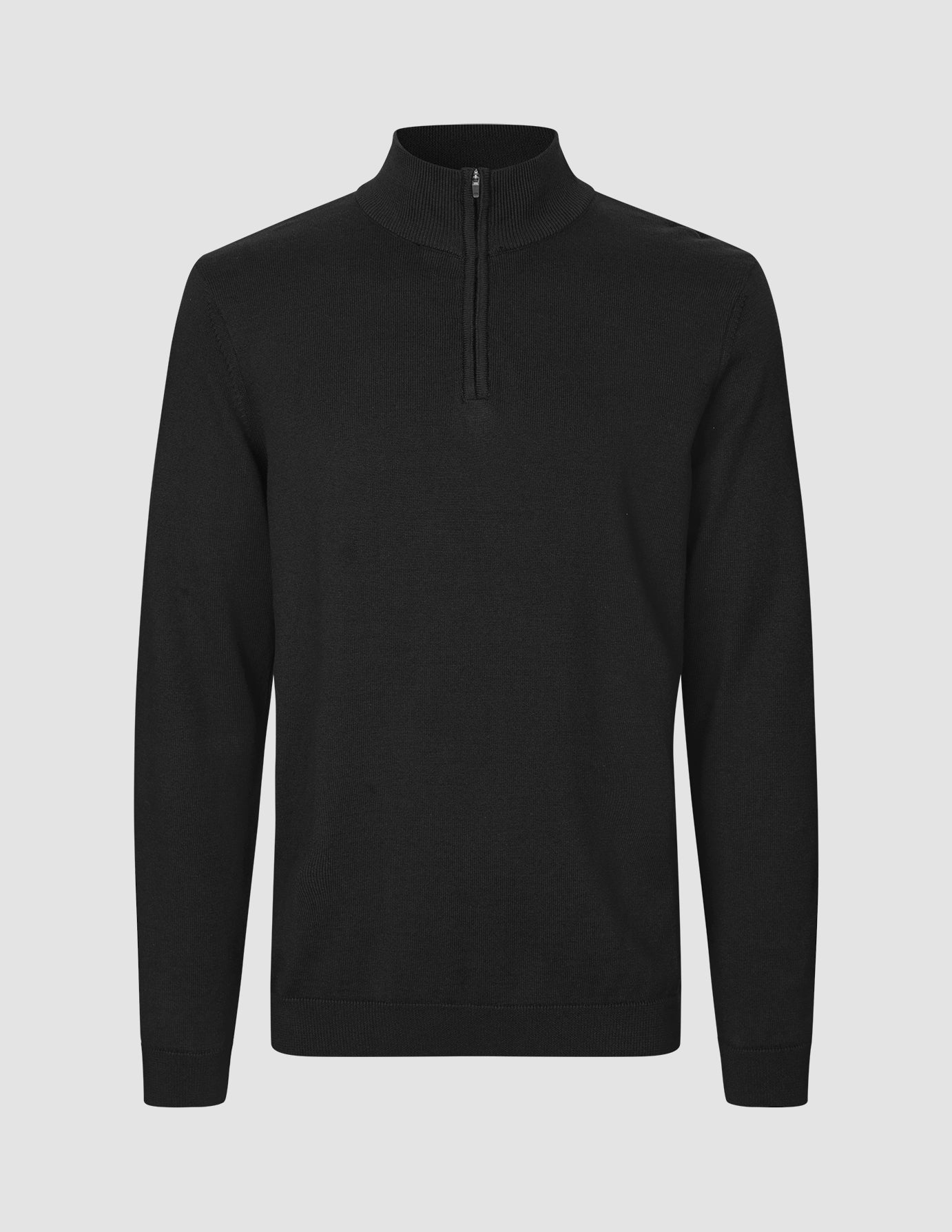 Halfzip Wool Pullover （Black） Everyday Knit Half Zip Black | SHAPING NEW TOMORROW
