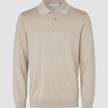 Everyday Knit Long Sleeve Polo Birchwood