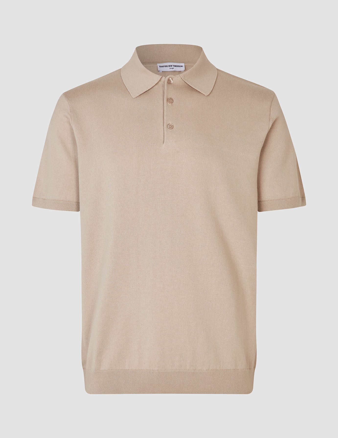 Everyday Knit Short Sleeve Polo Birchwood