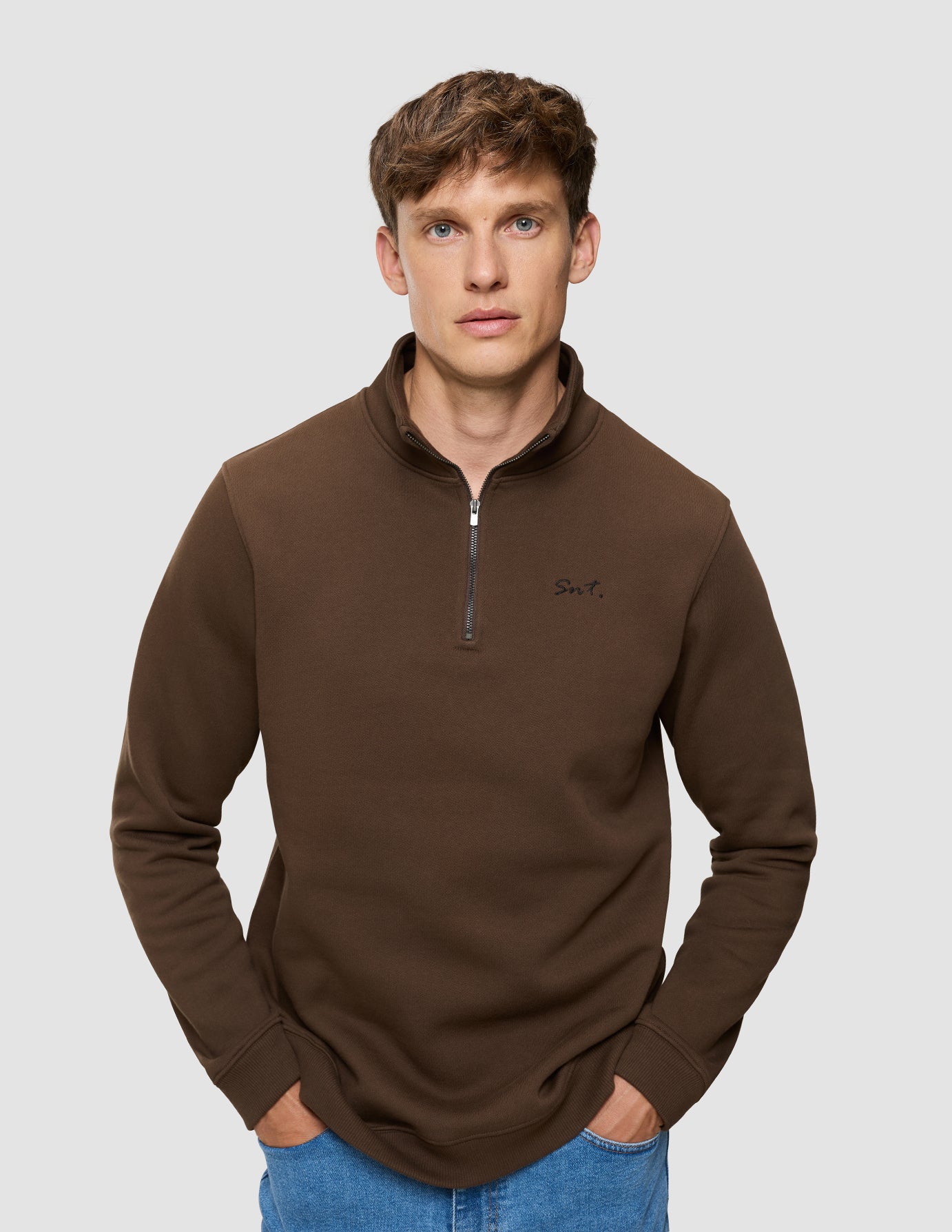 Everyday Half Zip Saddle Brown | SHAPING NEW TOMORROW
