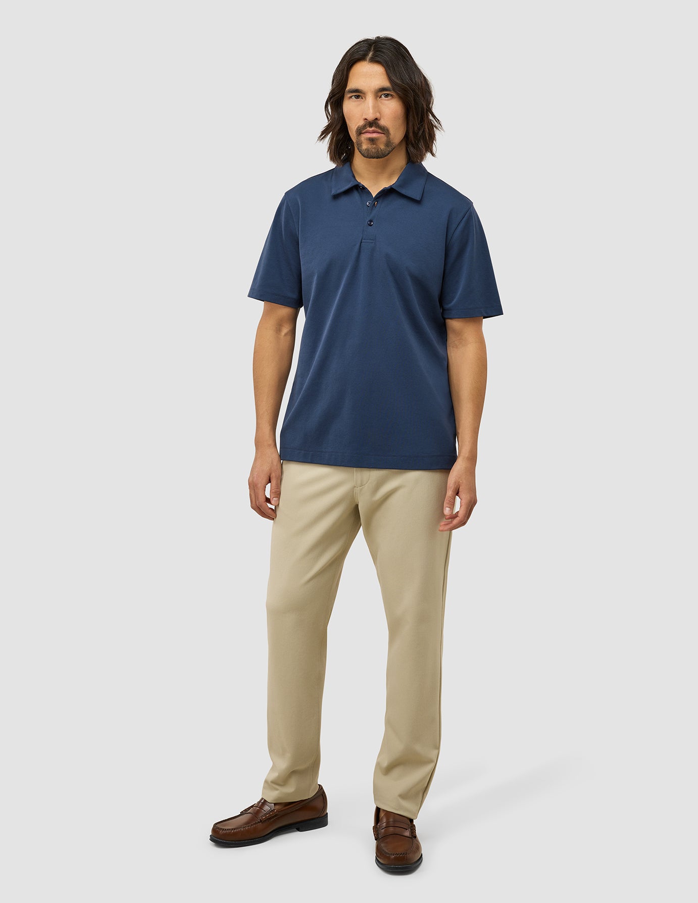 Evolve Pique Polo Navy