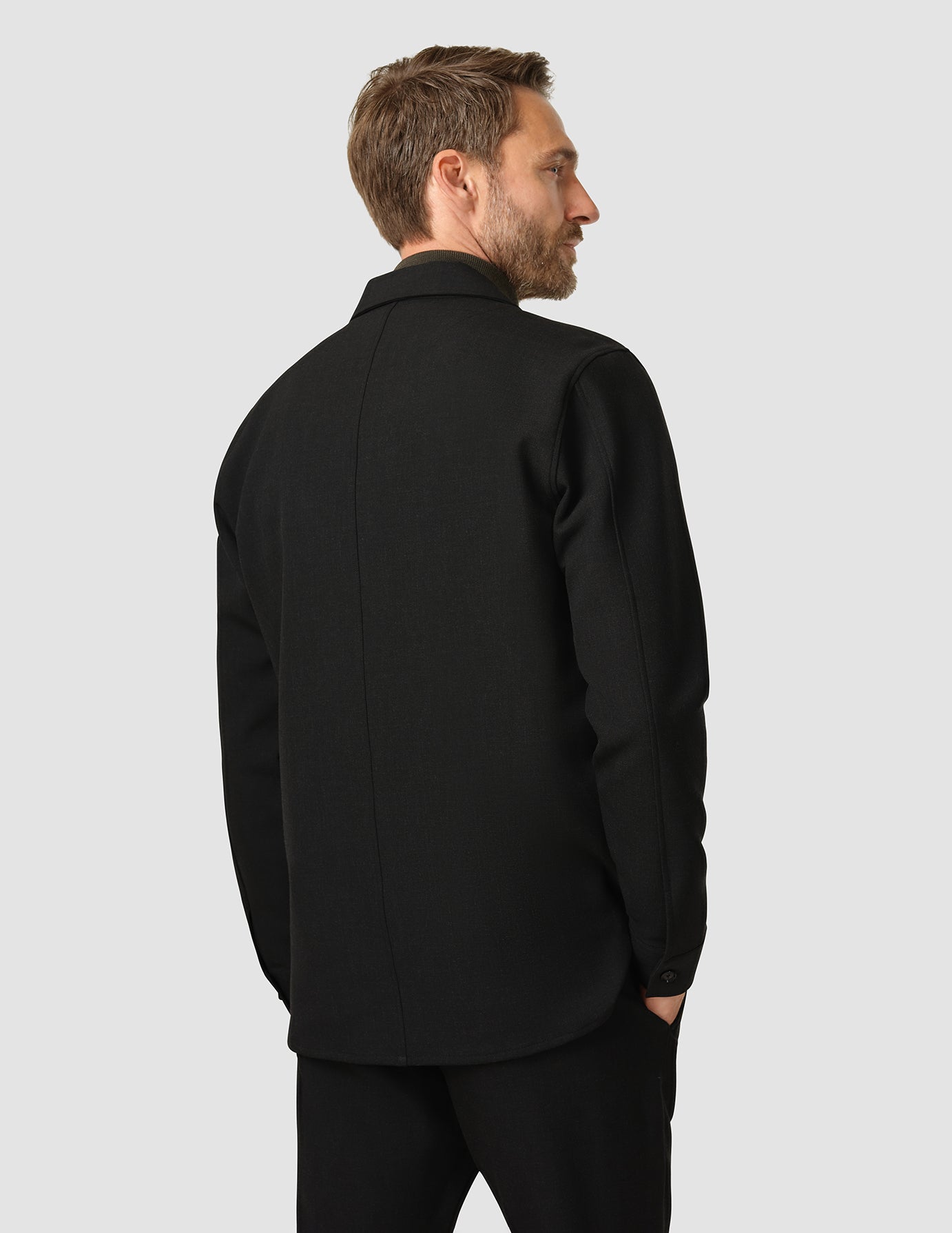 Heavy Edition Transitional Overshirt Black Melange