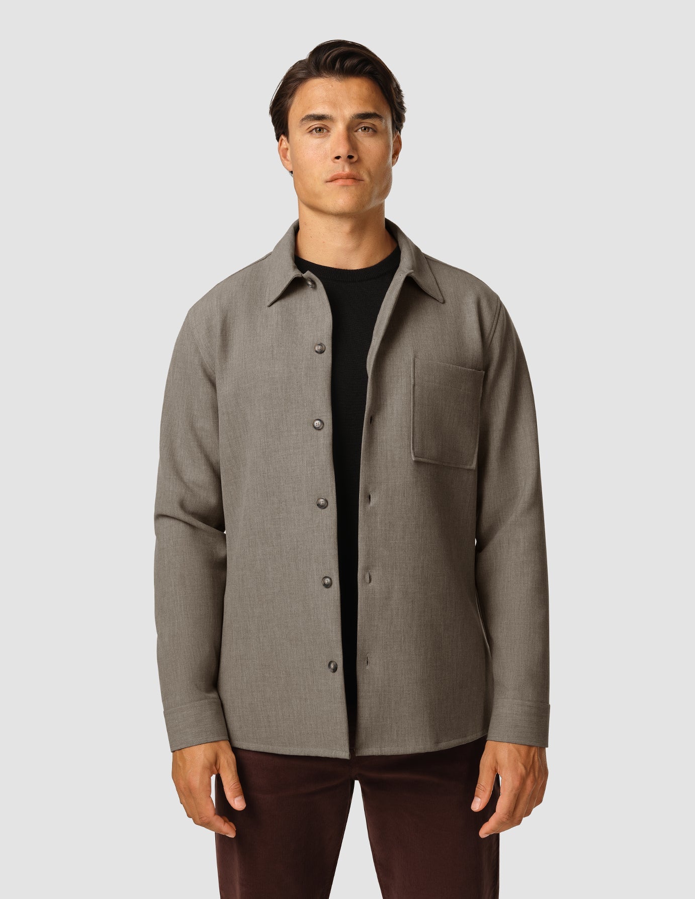 Heavy Edition Transitional Overshirt Khaki Melange