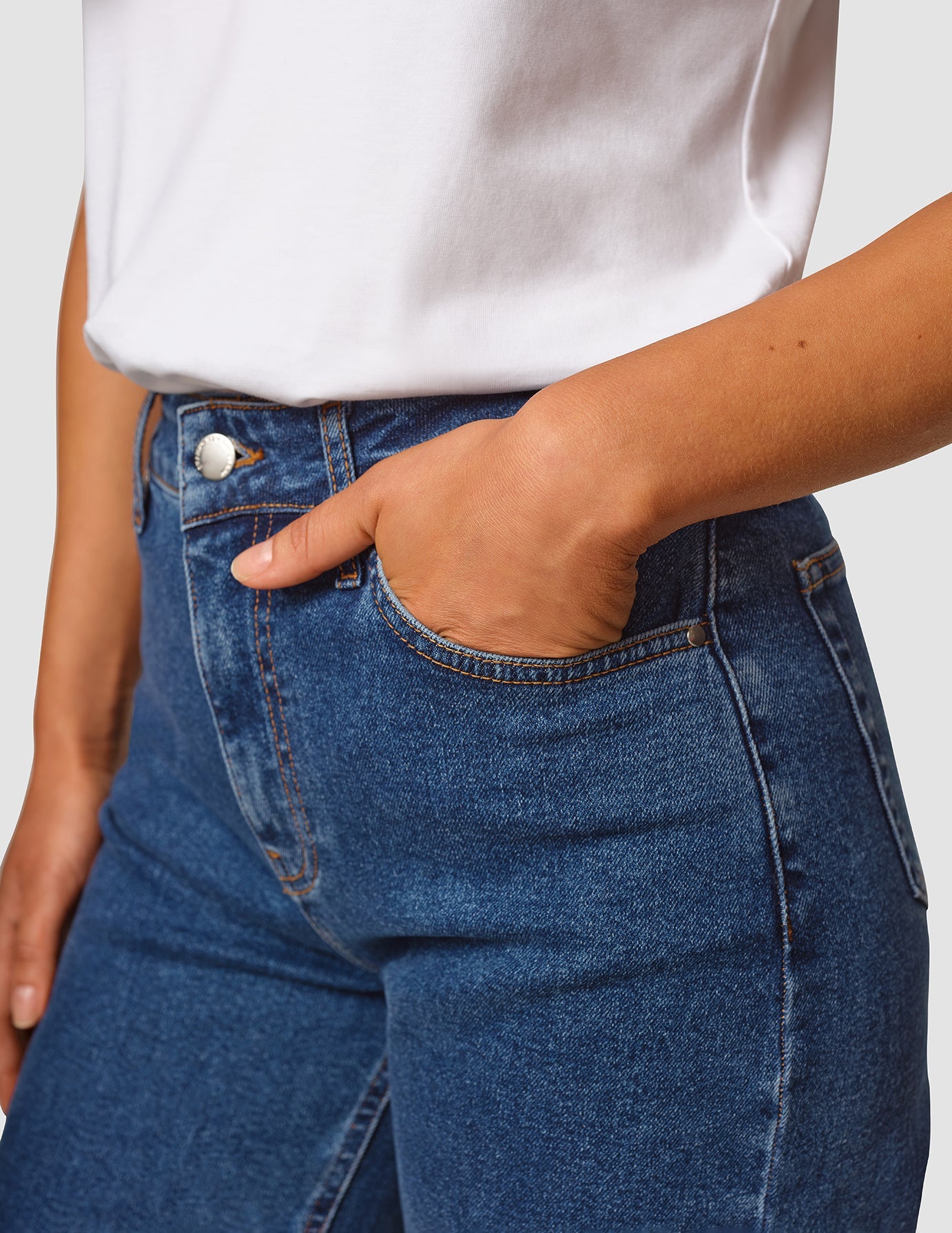 Jeans Straight Fit Medium Blue