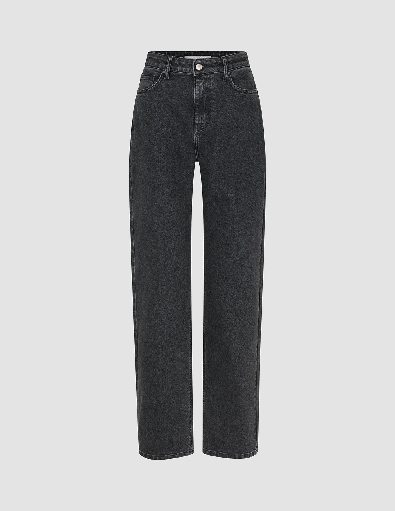 Jeans Straight Washed Black