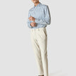 Lightweight Classic Shirt Bold Stripes Light Blue Slim
