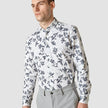 Lightweight Classic Shirt Navy Flower Slim