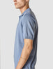 Silk / Cotton Short Sleeve Polo Cloud Blue