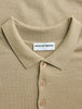 Premium Merino Long Sleeve Polo Sahara