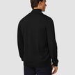 Premium Merino Half Zip Black