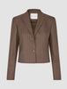 Raina Suit Wide Chestnut Pinstripe