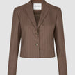 Raina Suit Wide Chestnut Pinstripe