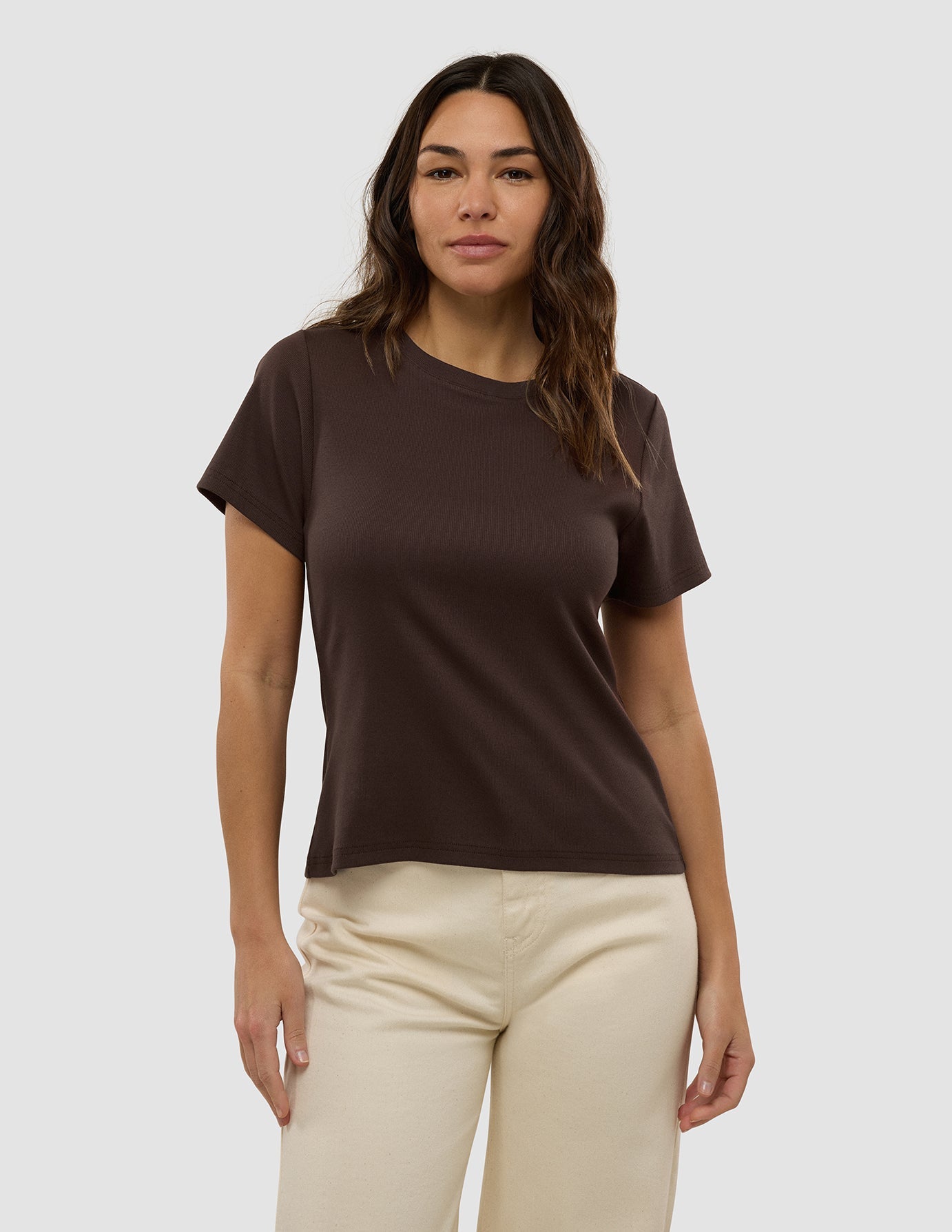Women's Rib T-Shirt Espresso