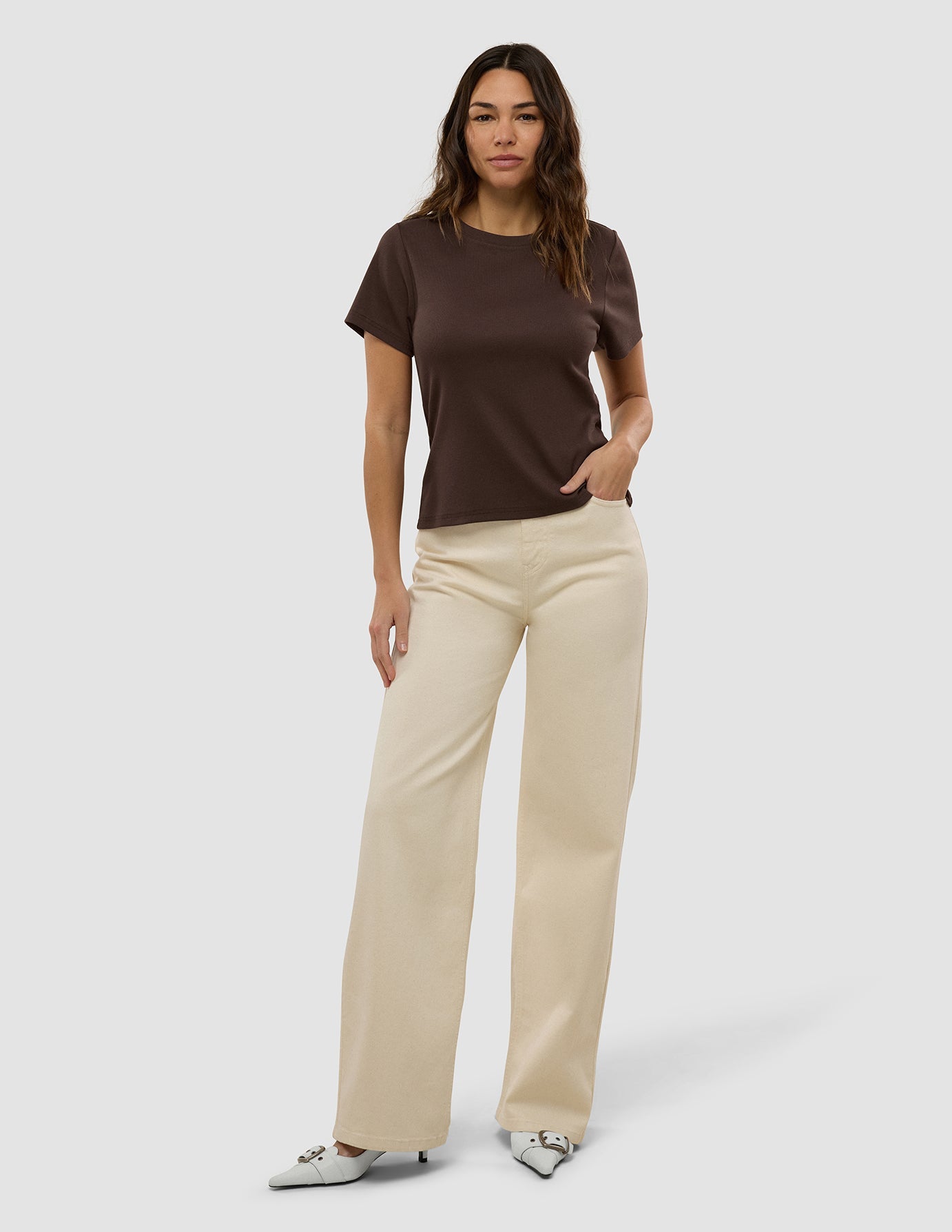 Women's Rib T-Shirt Espresso