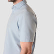 Short-Sleeved Tech Linen Shirt Sea Blue