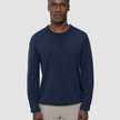 Seamless Premium Merino Knit Crewneck Dark Navy
