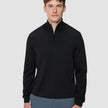 Seamless Premium Merino Knit Half Zip Black