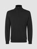 Seamless Premium Merino Knit Half Zip Black