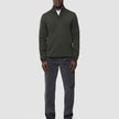 Seamless Premium Merino Knit Half Zip Green Night