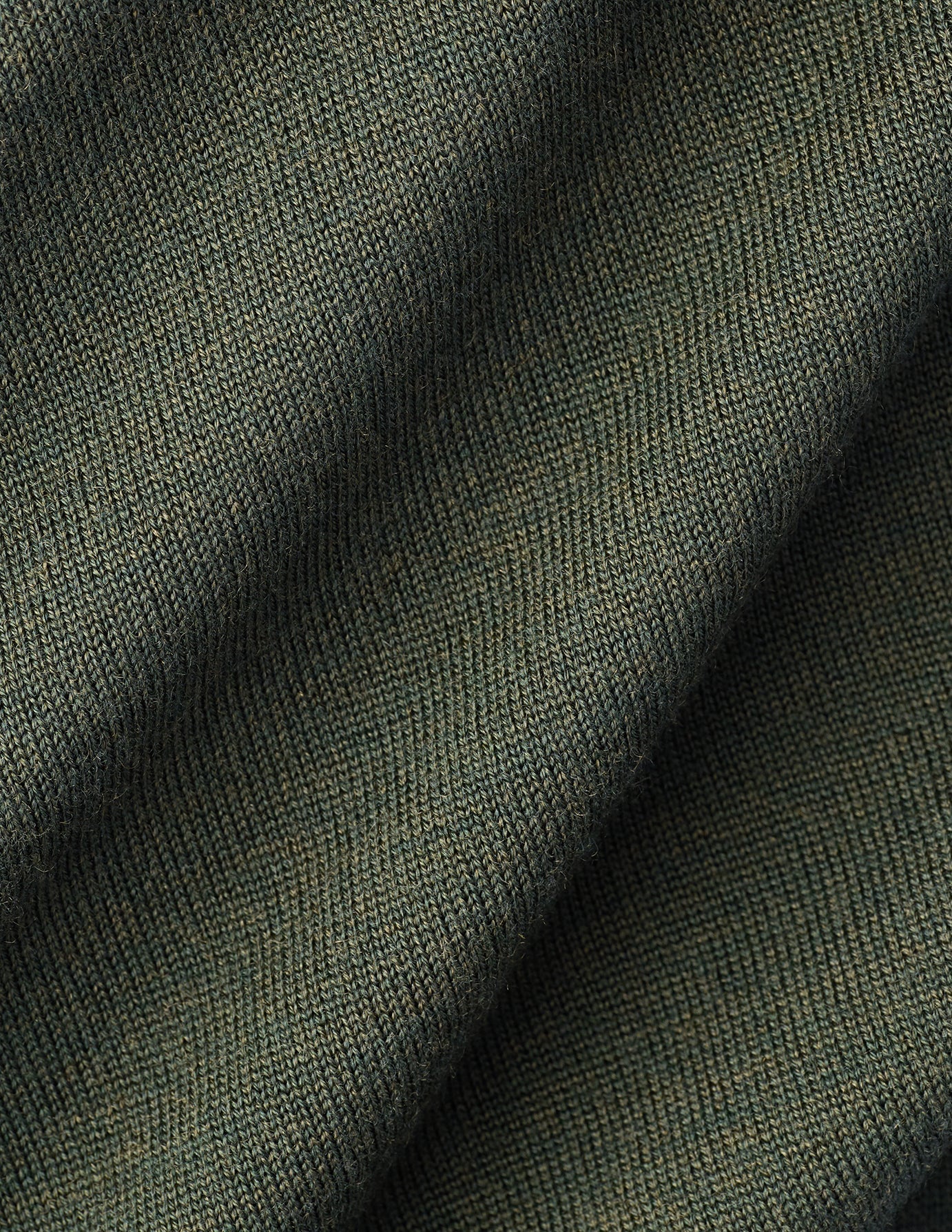 Seamless Premium Merino Knit Half Zip Green Night