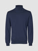 Seamless Premium Merino Knit Turtleneck Dark Navy