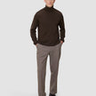 Seamless Premium Merino Knit Turtleneck Saddle Brown