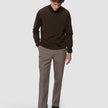 Seamless Premium Merino Knit Turtleneck Saddle Brown