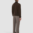 Seamless Premium Merino Knit Turtleneck Saddle Brown