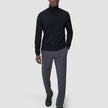 Seamless Premium Merino Knit Turtleneck Black