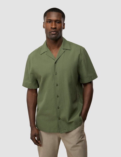 Seersucker Short Sleeve Shirt Clover Green | SHAPING NEW TOMORROW Seersucker Short Sleeve Shirt Clover Green | SHAPING NEW TOMORROW