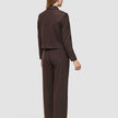 Serene Set Chocolate Herringbone Short Jacket Pants