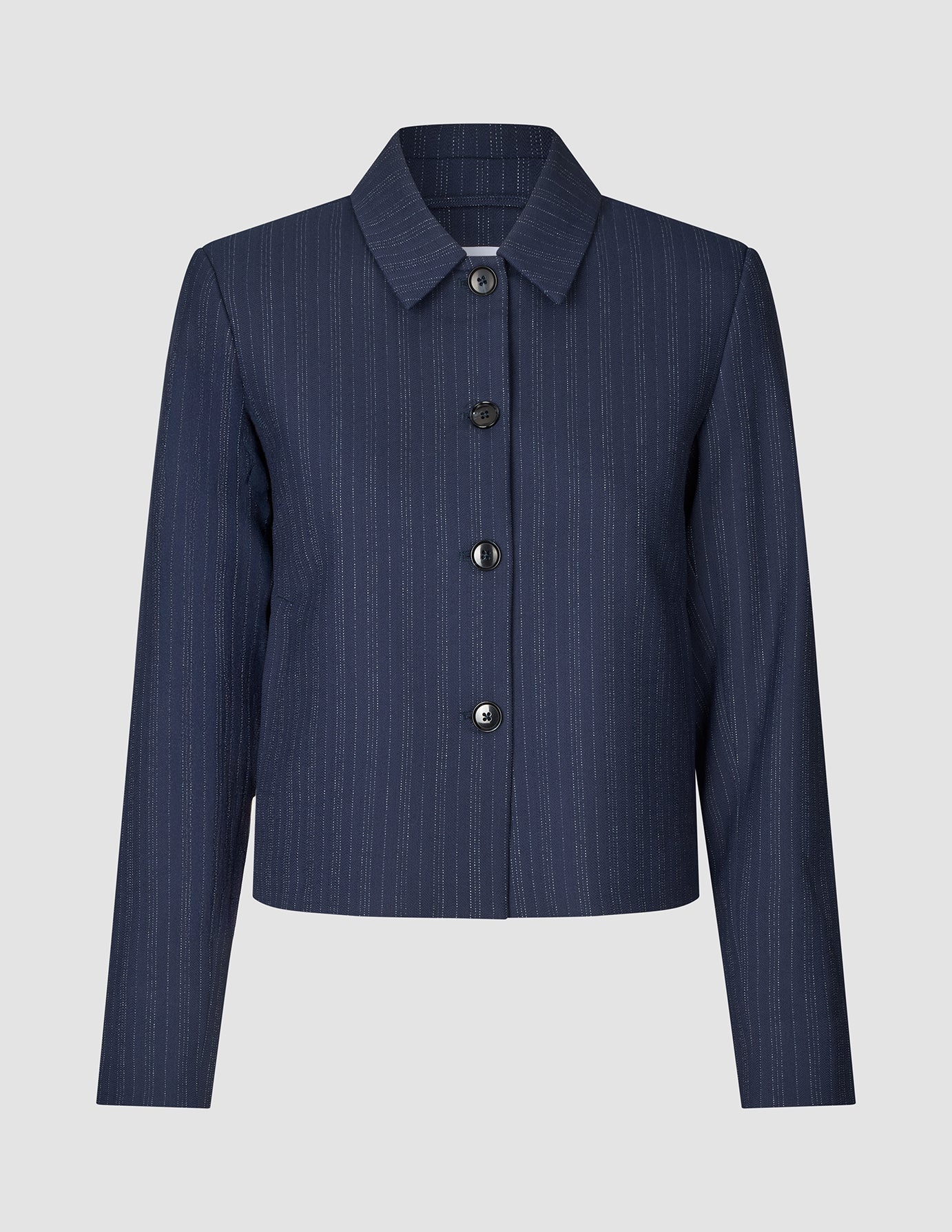 Women's Serene Short Jacket Marine Pinstripe