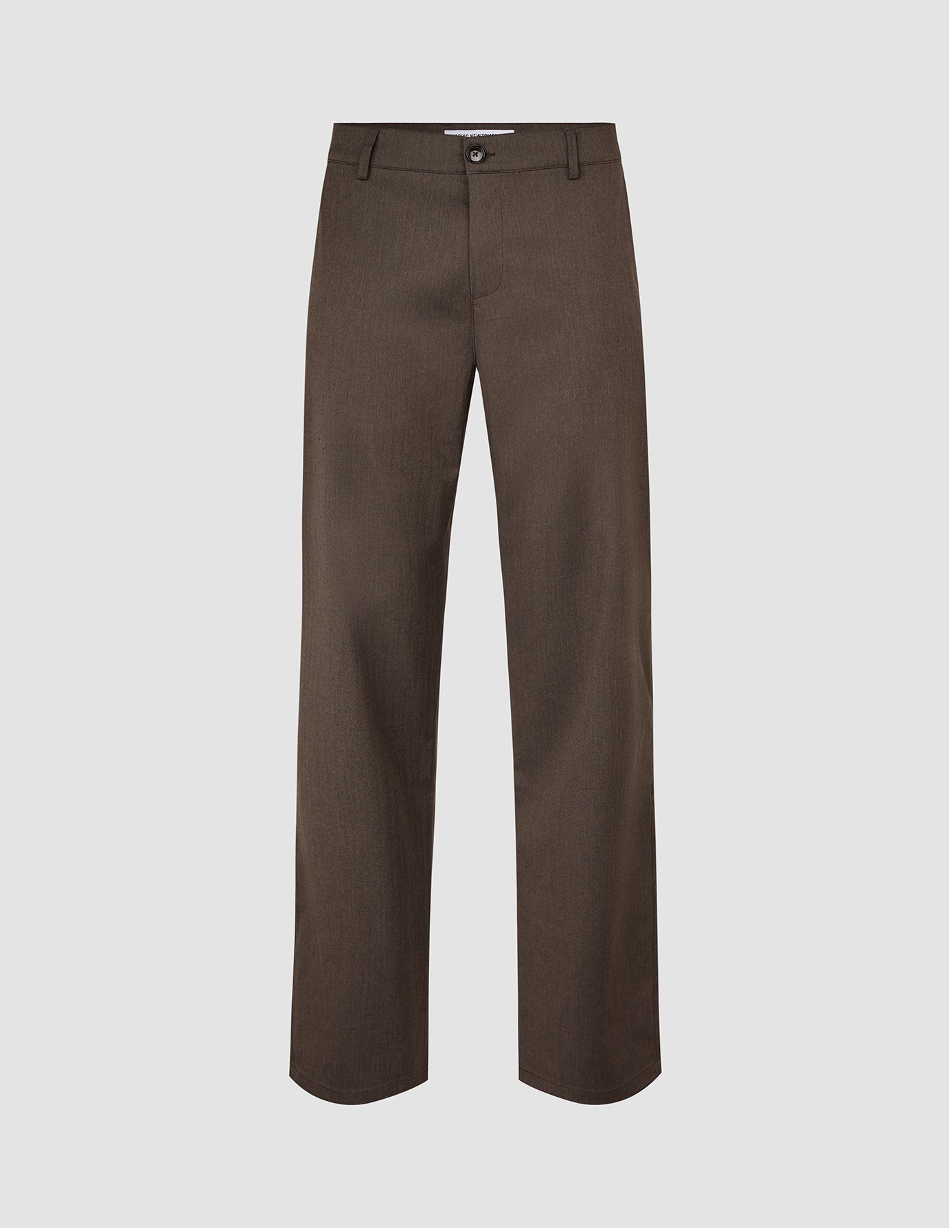 Siena Pants Relaxed Fit Herringbone Dark Brown