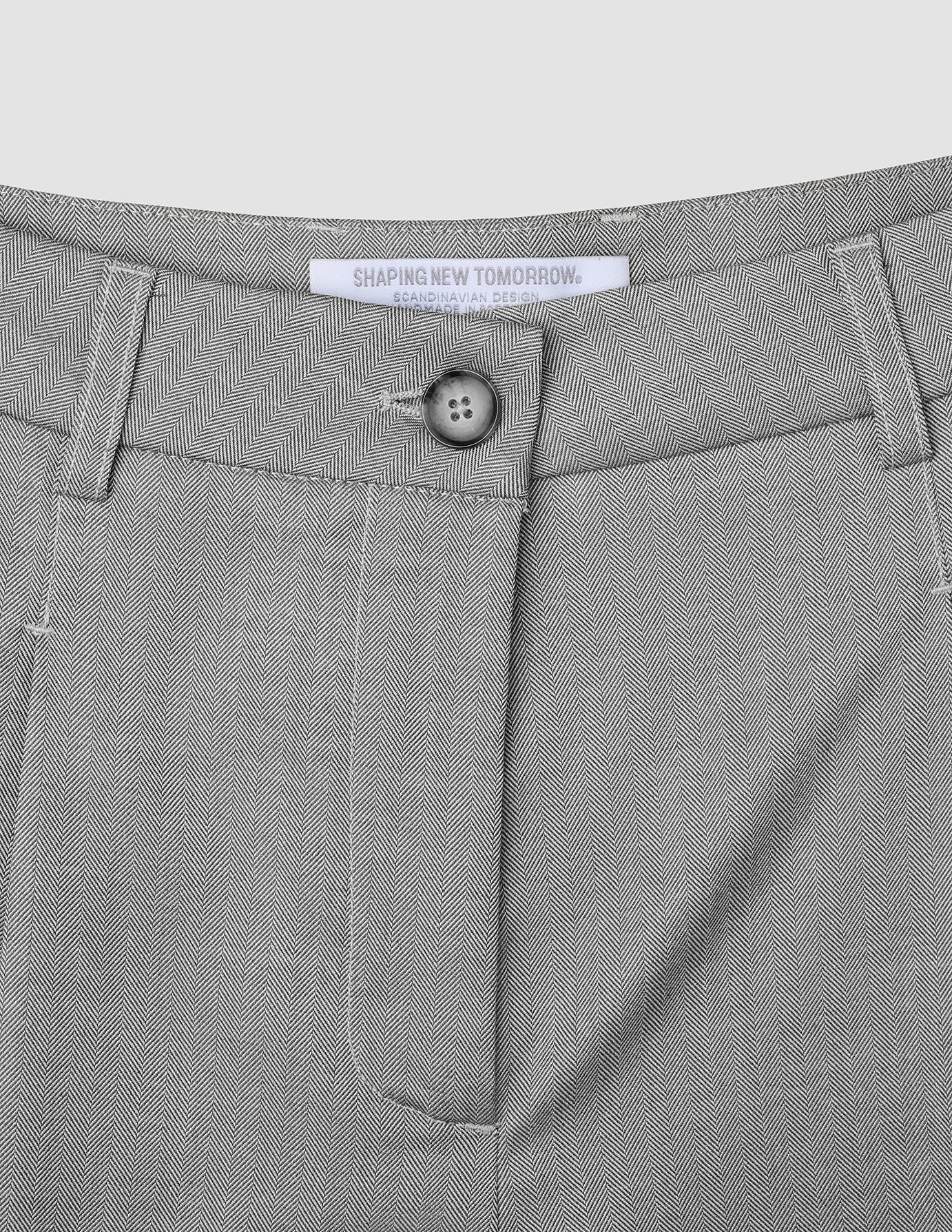 Women's Skye Pants Wide Mellow Beige Herringbone