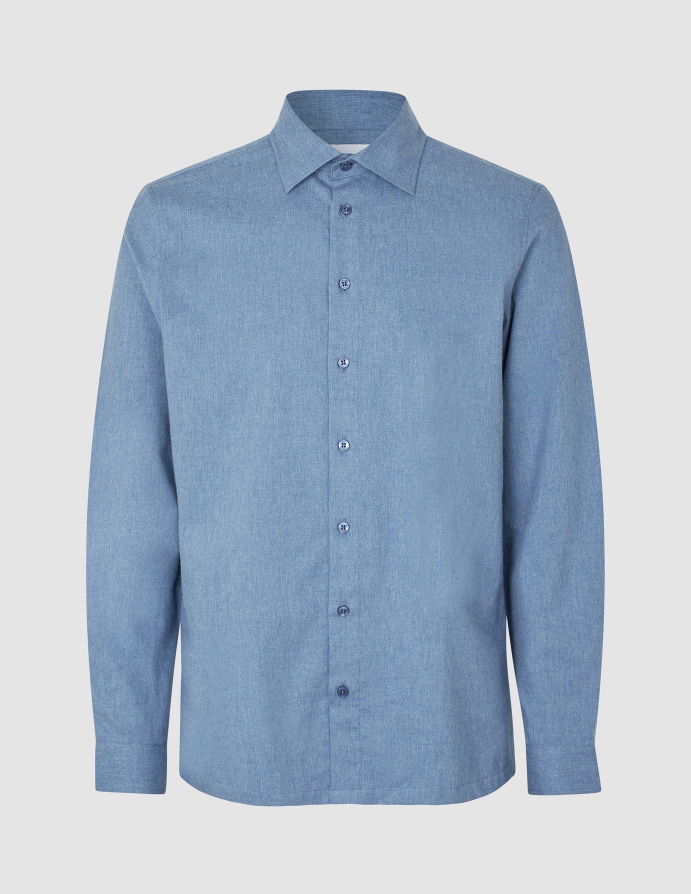Soft Flannel Shirt Dusky Blue
