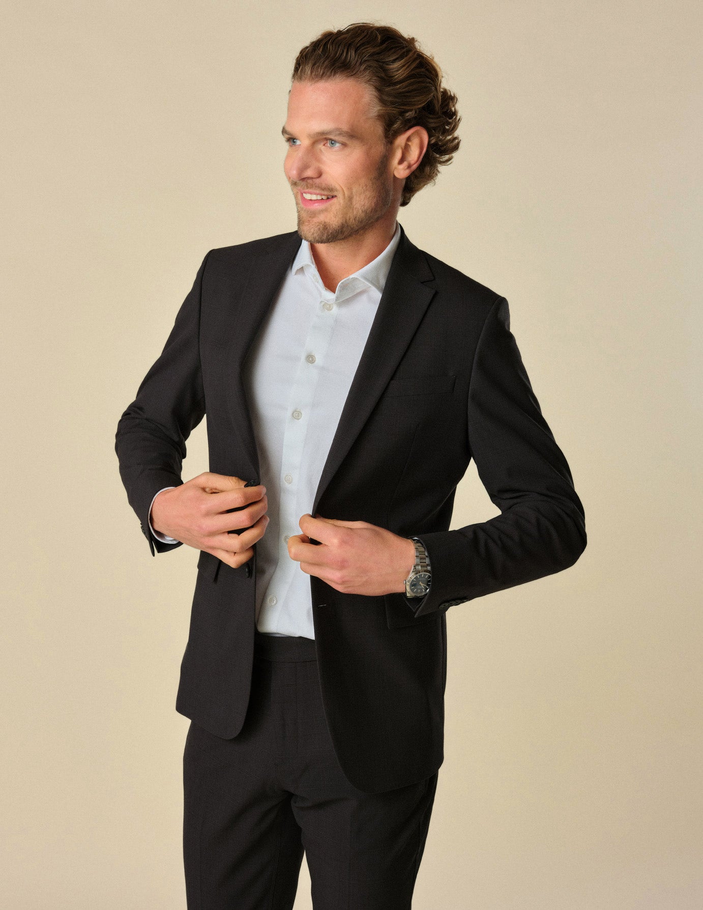 Essential Blazer Regular Black Check