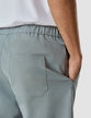 Tech Linen Elastic Shorts Light Blue