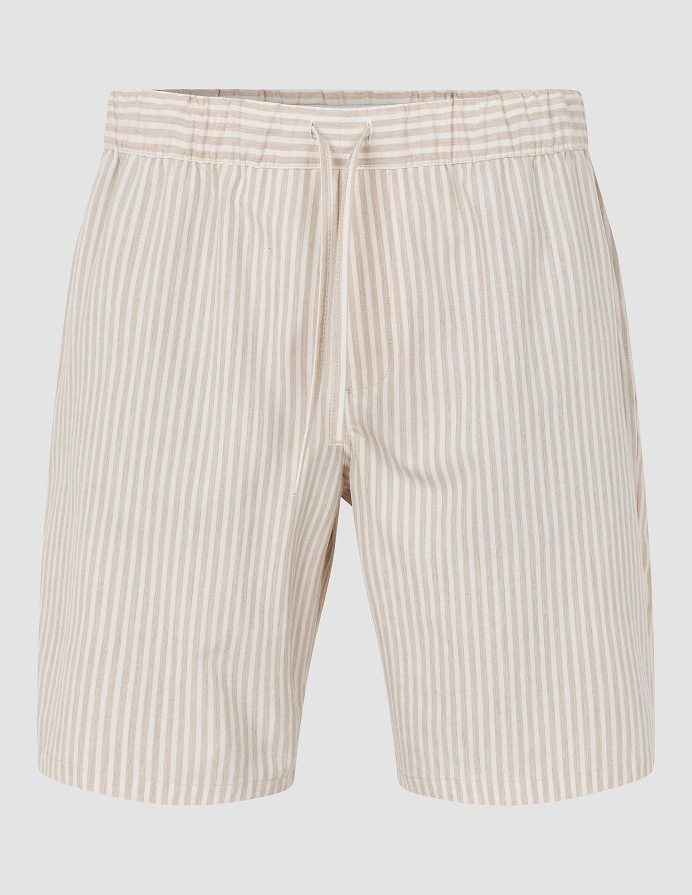 Tech Linen Elastic Shorts Sandshell Stripe