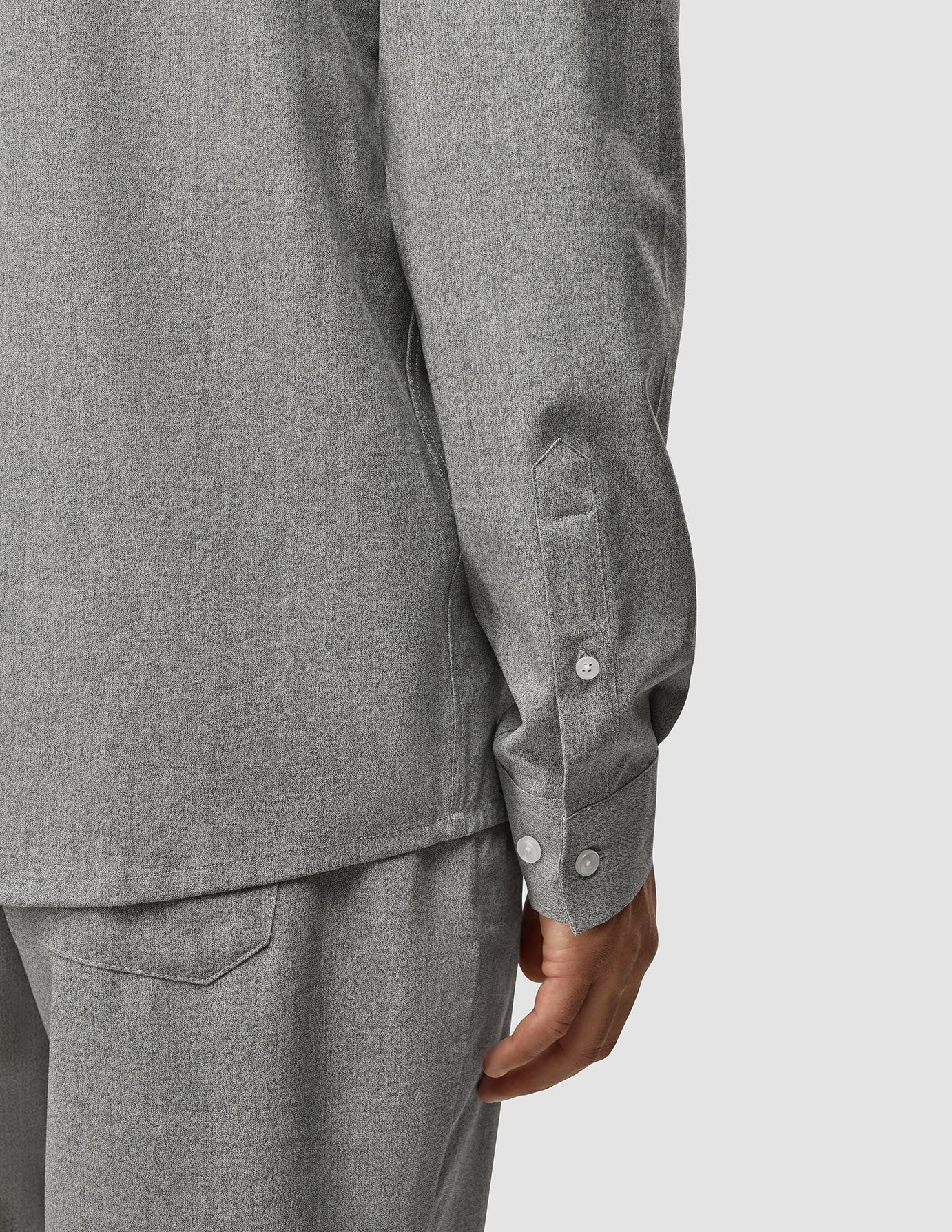 Tech Linen Casual Shirt Charcoal