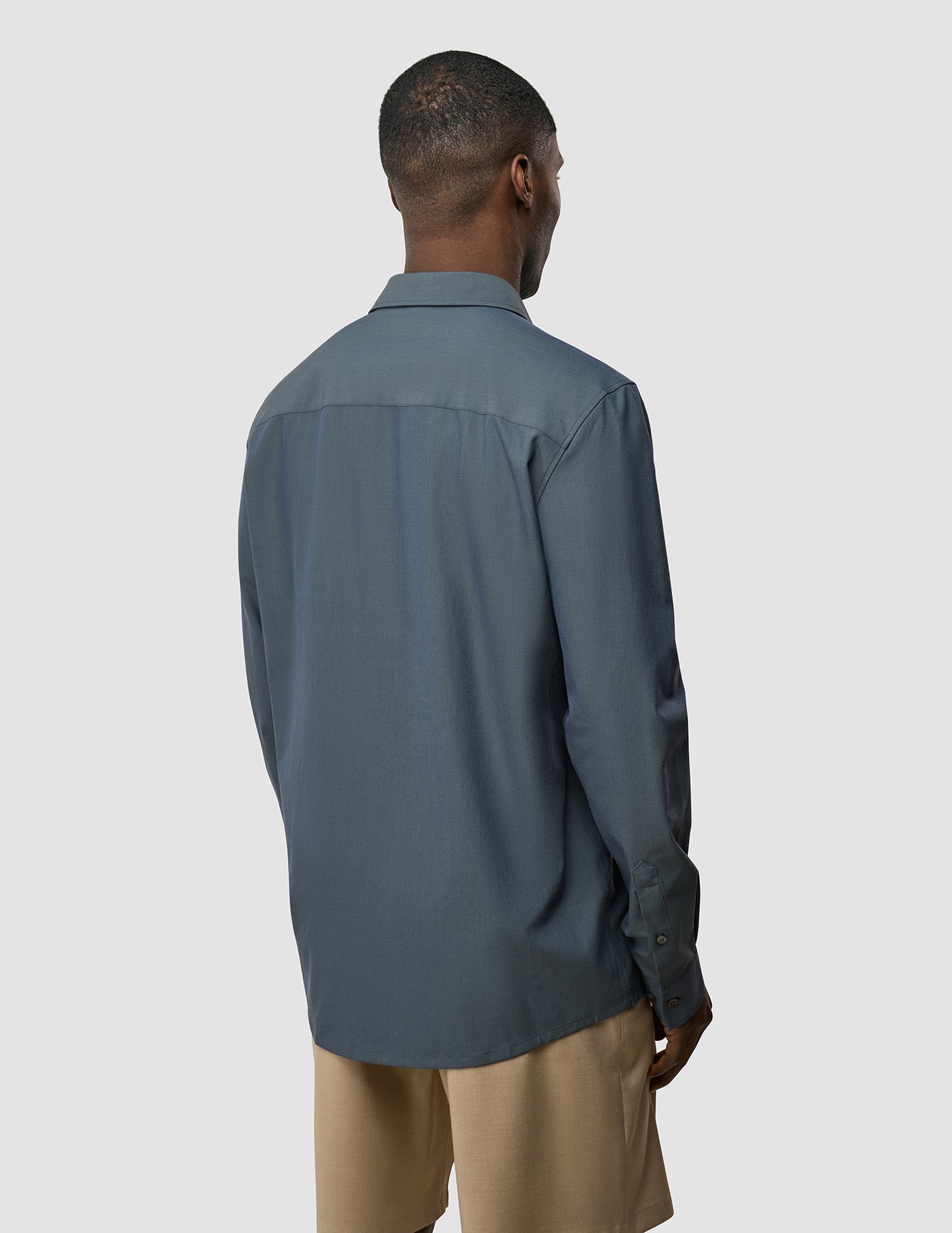 Tech Linen Casual Shirt Navy