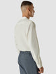 Tech Linen Mandarin Long Sleeve Shirt White