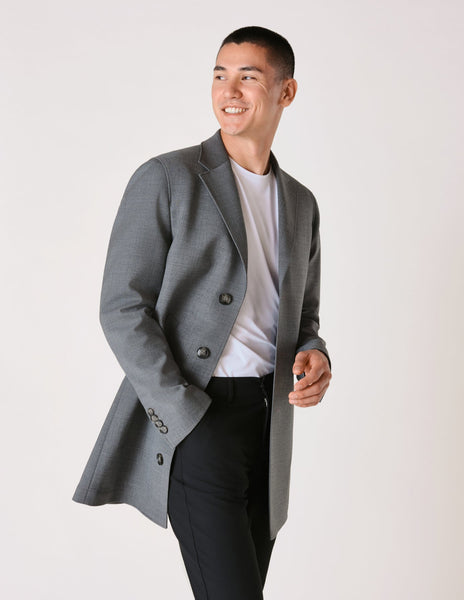 Tech Wool Coat Grey Melange | SHAPING NEW TOMORROW