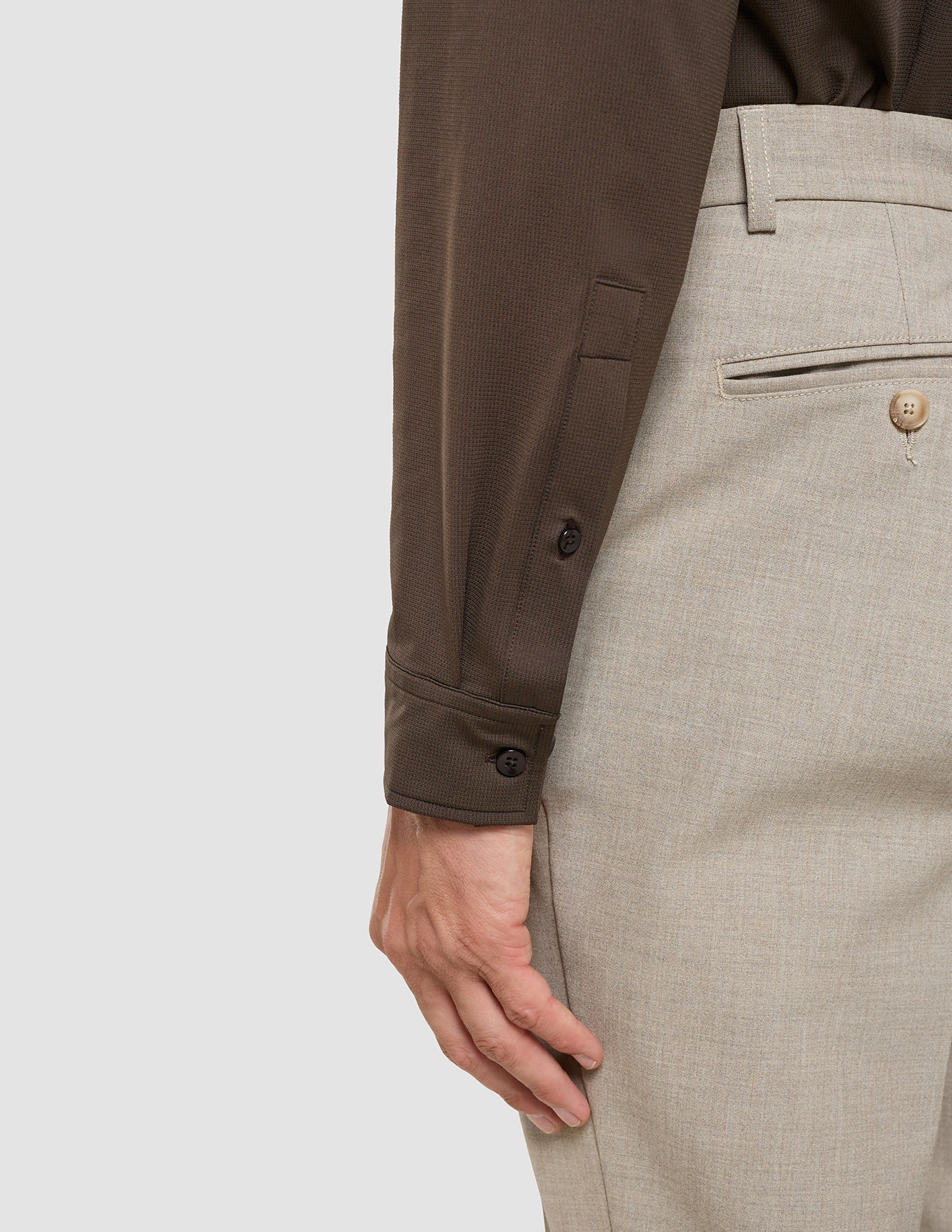 Travel Shirt Saddle Brown Regular