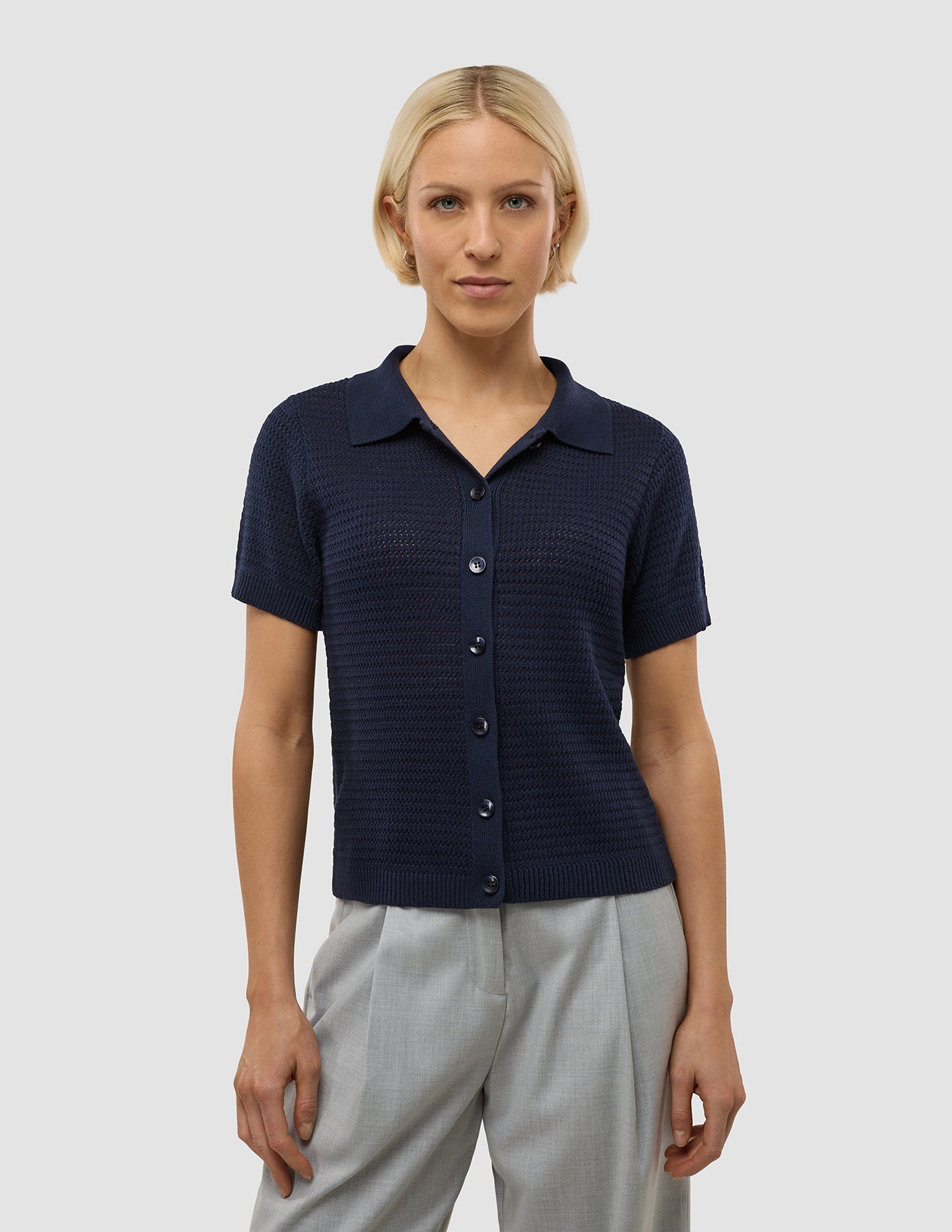 Women's Structured Polo Navy