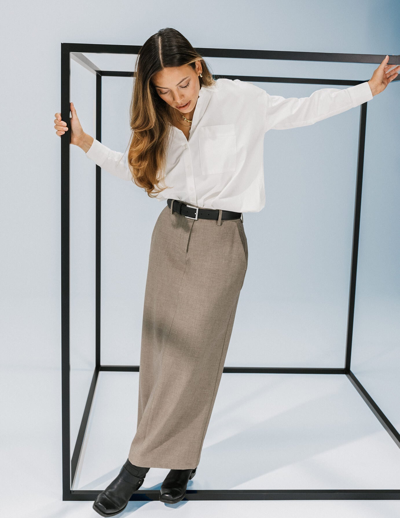 Essential Maxi Skirt Latte