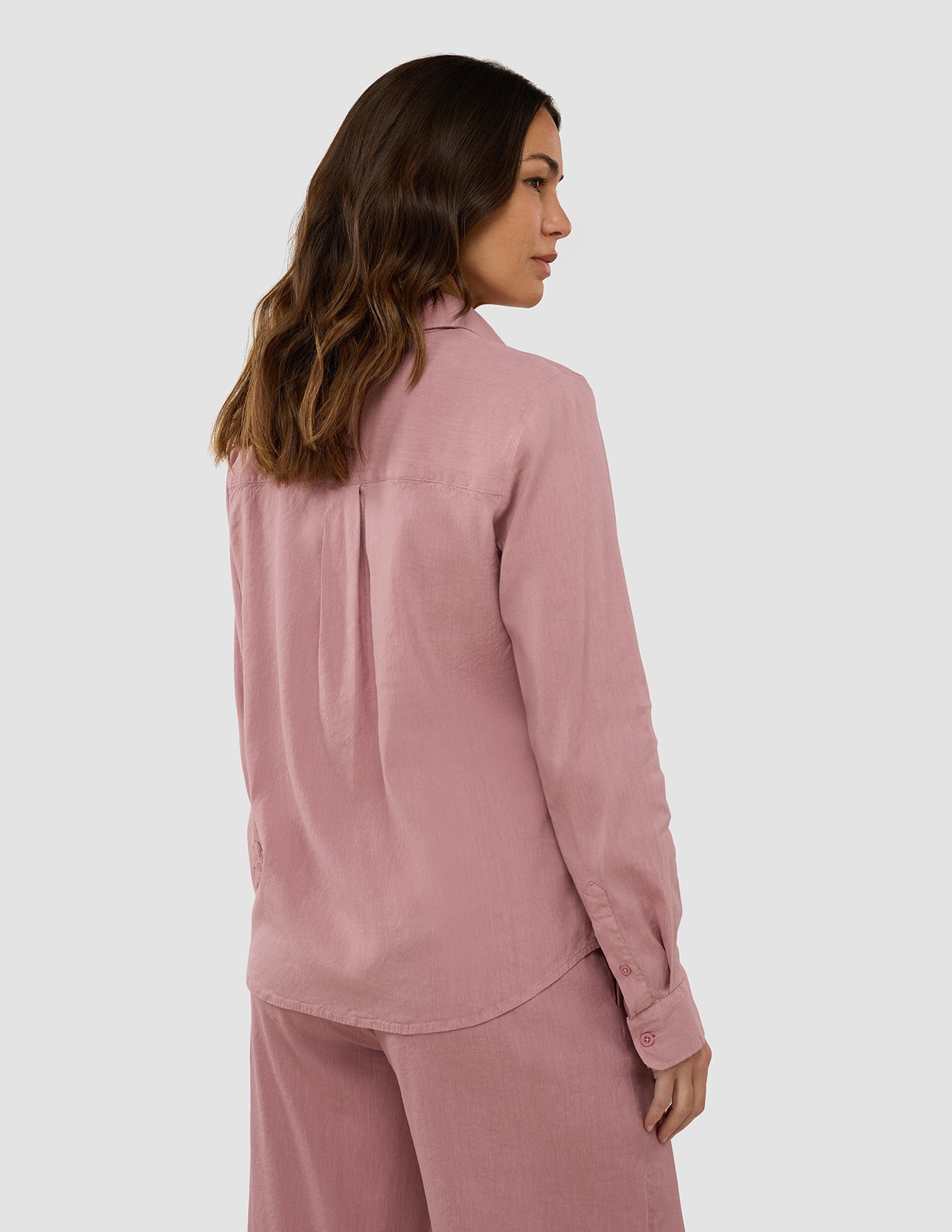 Women's Linen Shirt Dusty Cerise