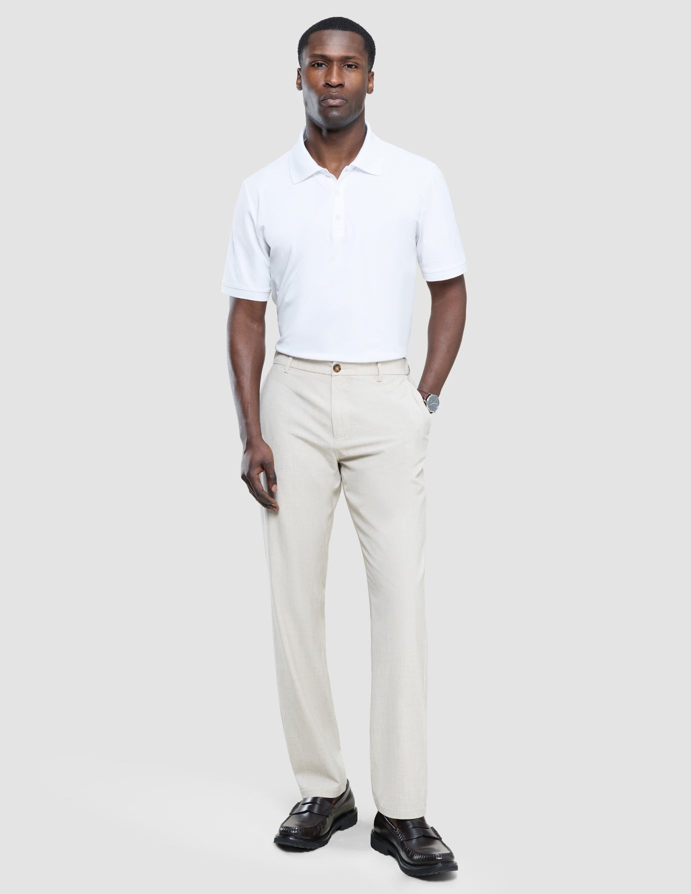Polo ホワイト スリムフィットパンツ Active Polo White | SHAPING NEW TOMORROW