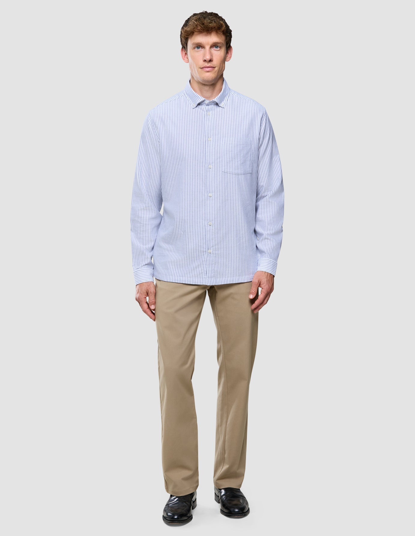 All-Day Oxford Shirt Navy Stripes
