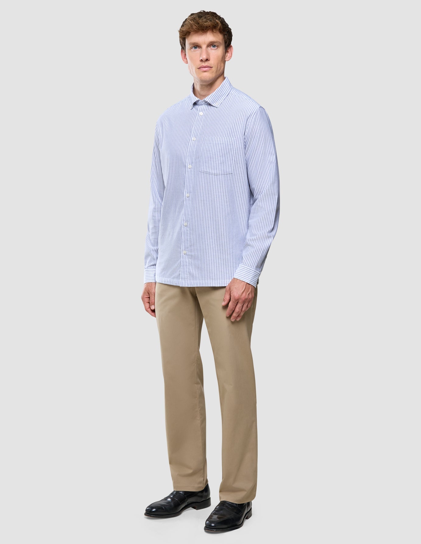 All-Day Oxford Shirt Navy Stripes